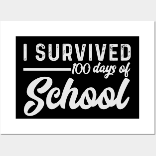 I survived 100 days of school gift idea, funny gift, graduation, Posters and Art